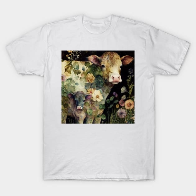 Cow, Watercolor Farm Animals T-Shirt by Dream and Design